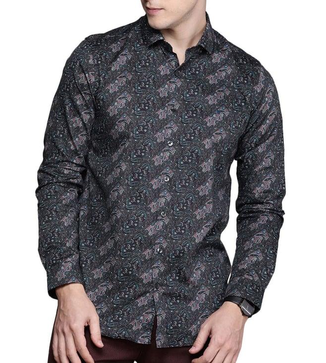 simon carter london multicolor printed slim fit shirt