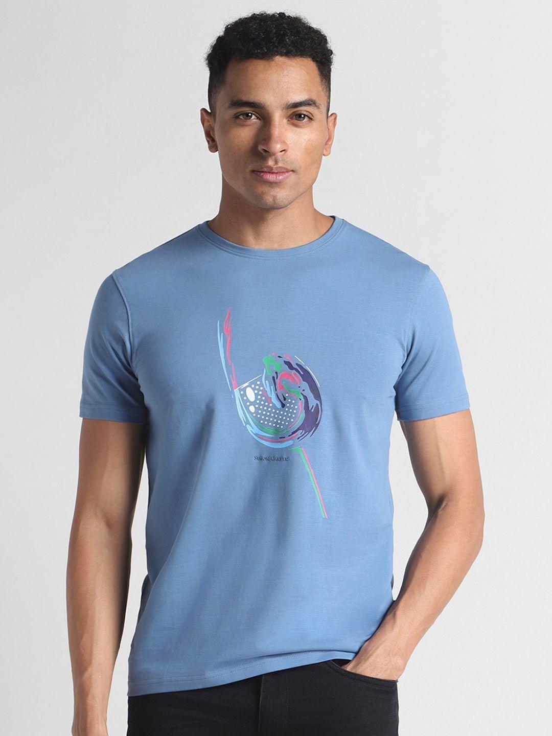 simon carter london printed round neck t-shirt