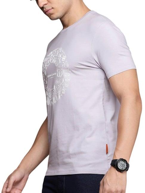 simon carter london purple printed slim fit t-shirt