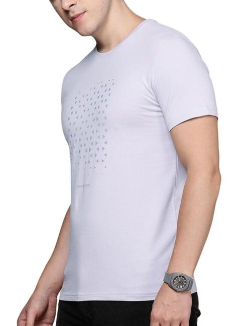 simon carter london purple printed slim fit t-shirt