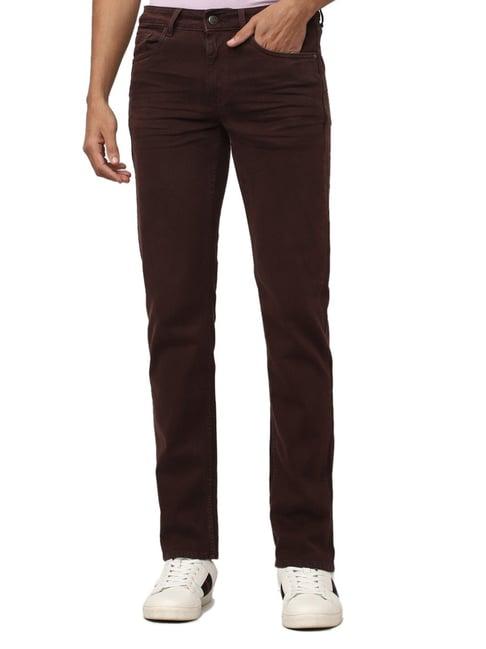 simon carter london regular brown lightly washed mid rise jeans