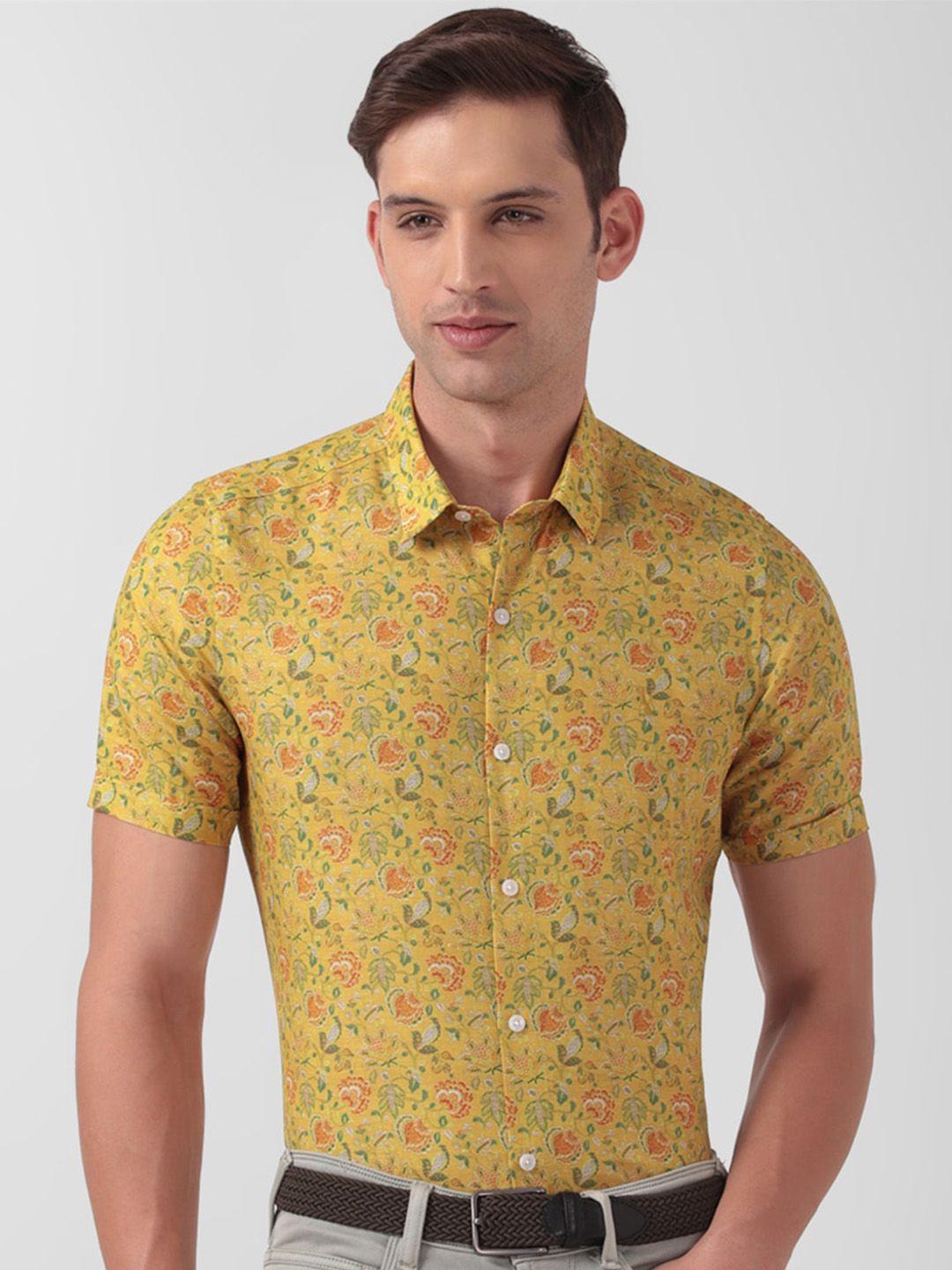 simon carter london slim fit floral printed casual shirt