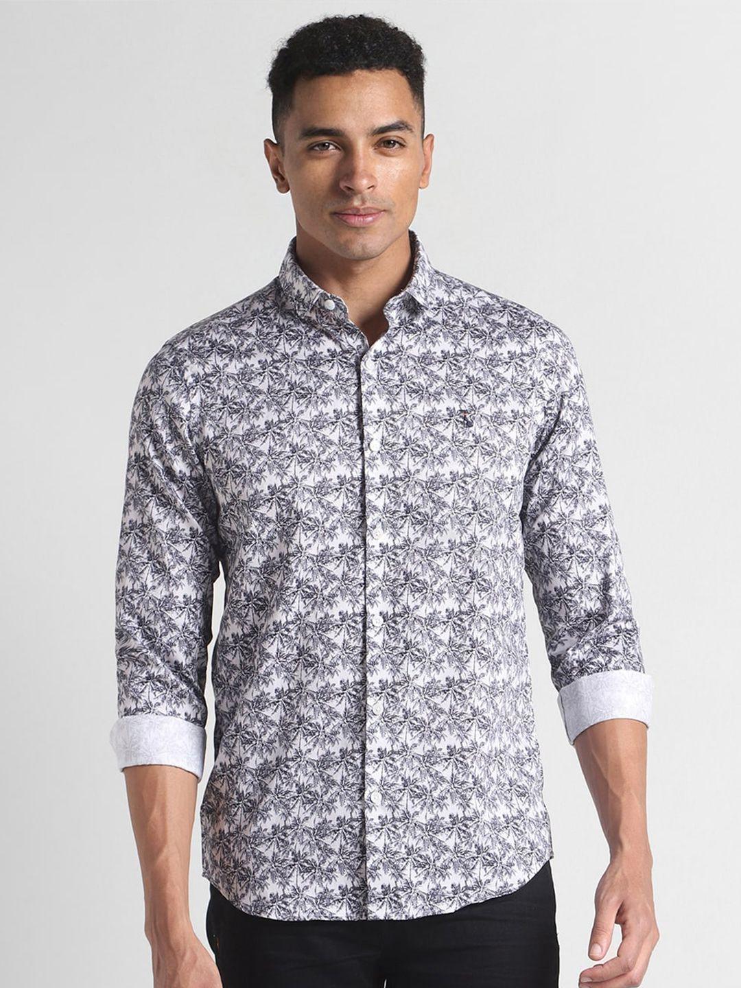 simon carter london slim fit tropical printed spreadcollar cotton shirt