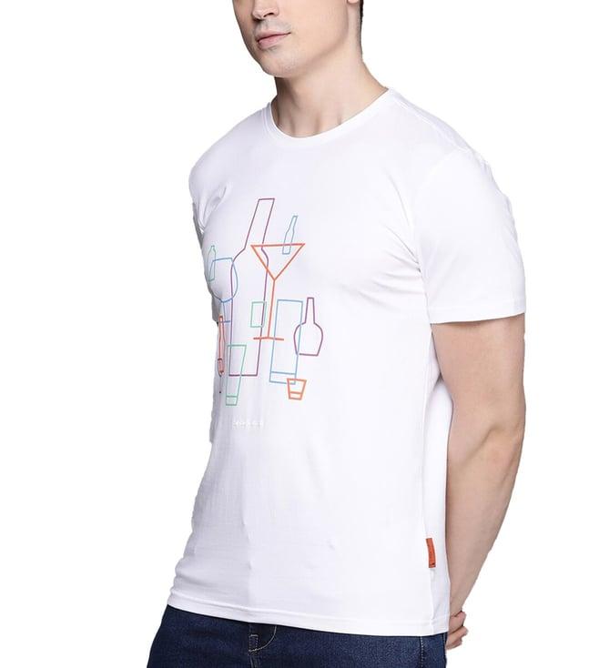 simon carter london white printed slim fit t-shirt