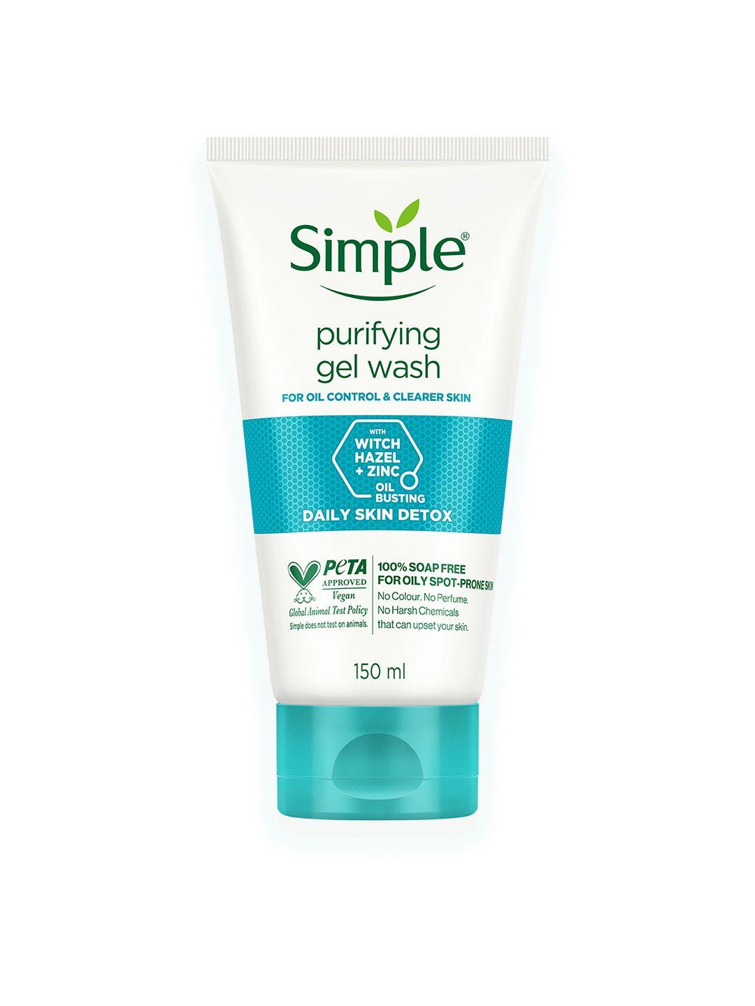 simple daily skin detox purifying facial wash 150 ml