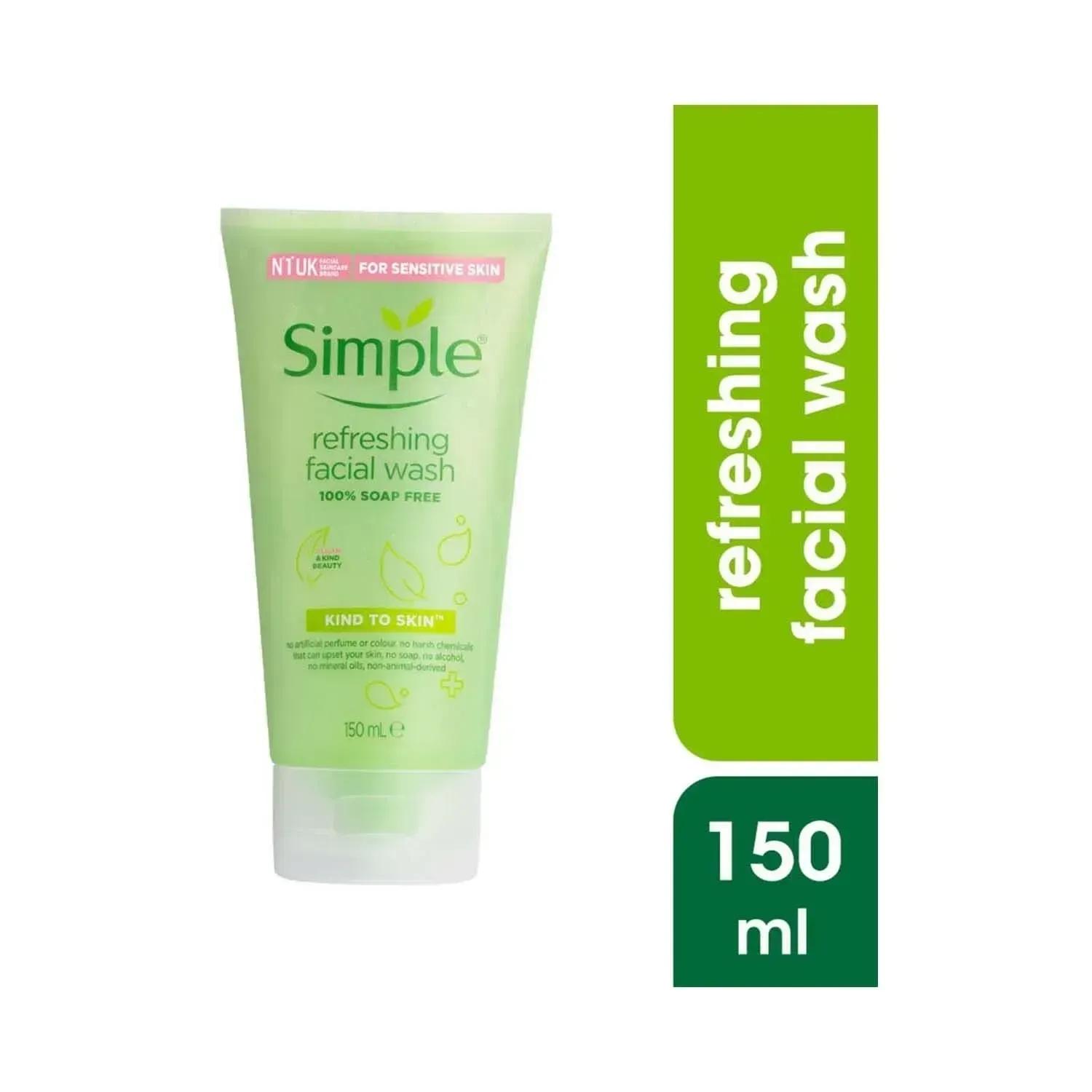 simple kind to skin refreshing facial wash (150ml)