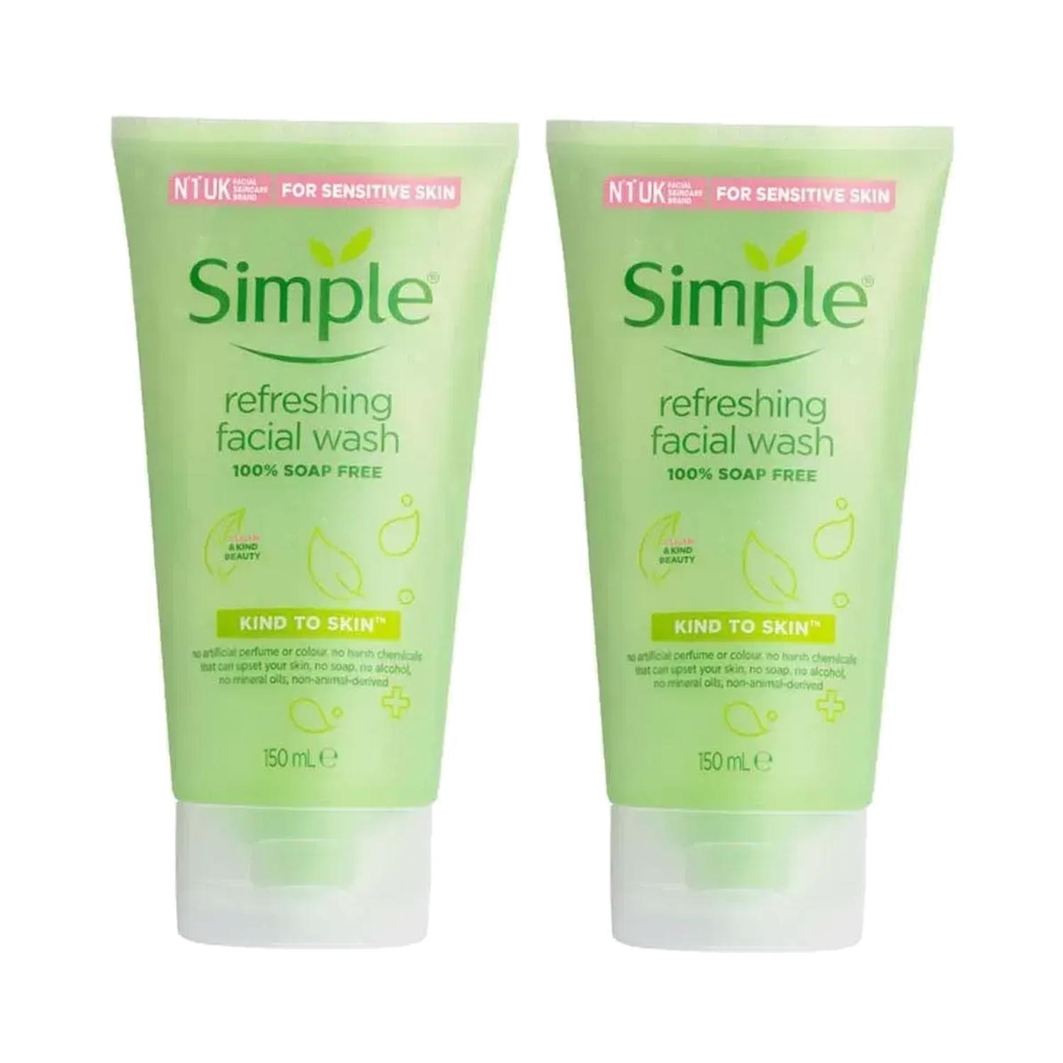 simple kind to skin refreshing facial wash combo (2pcs)