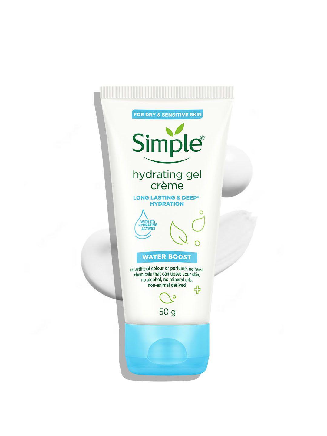 simple water boost hydrating gel creme for dry & sensitive skin with pentavitin - 50g