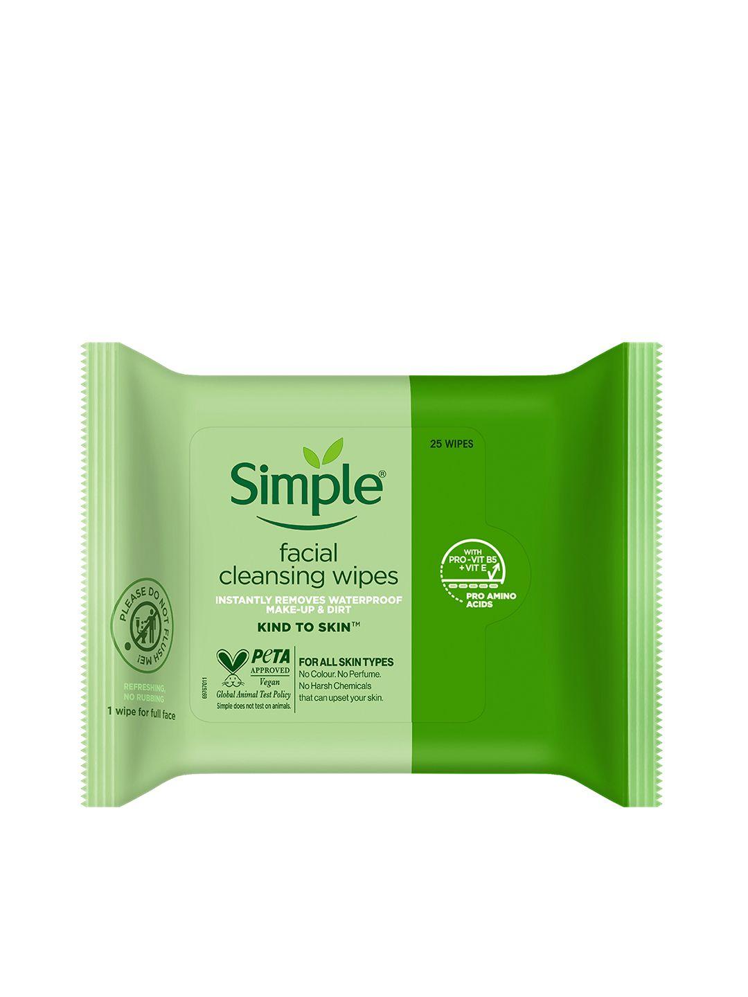 simple kind to skin cleansing facial wipes