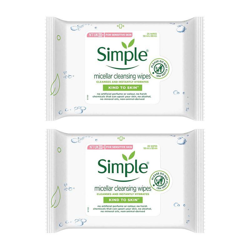 simple kind to skin micellar cleansing wipes combo