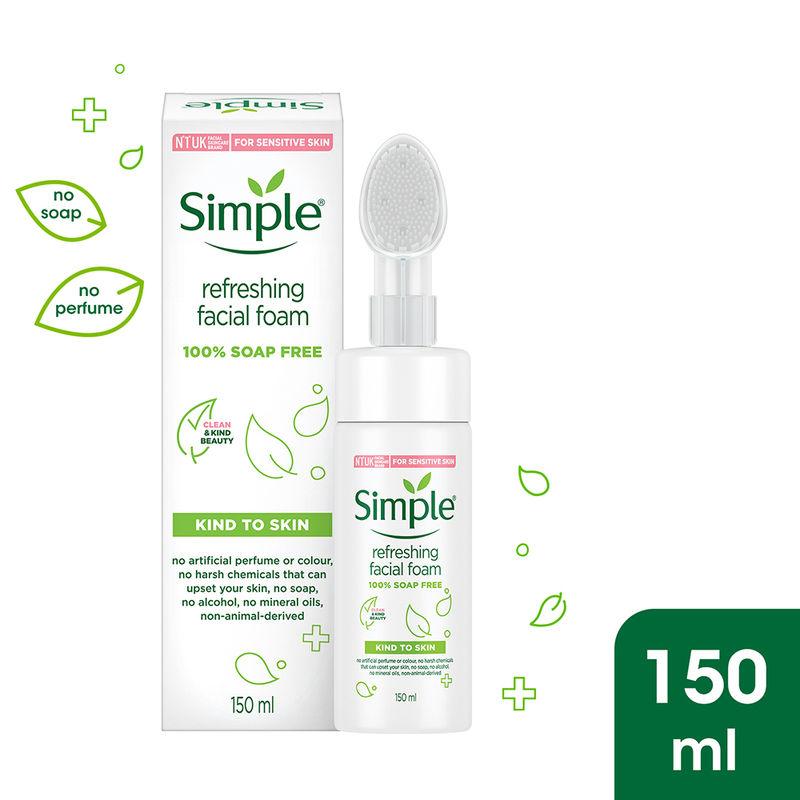 simple kind to skin refreshing facial foam