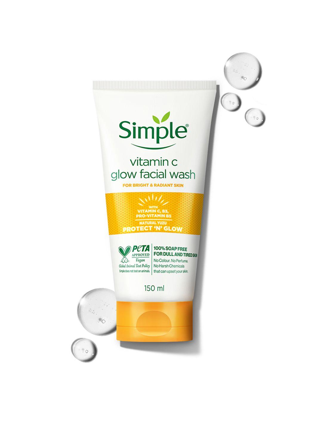 simple protect n glow vitamin c facial wash - 150 ml