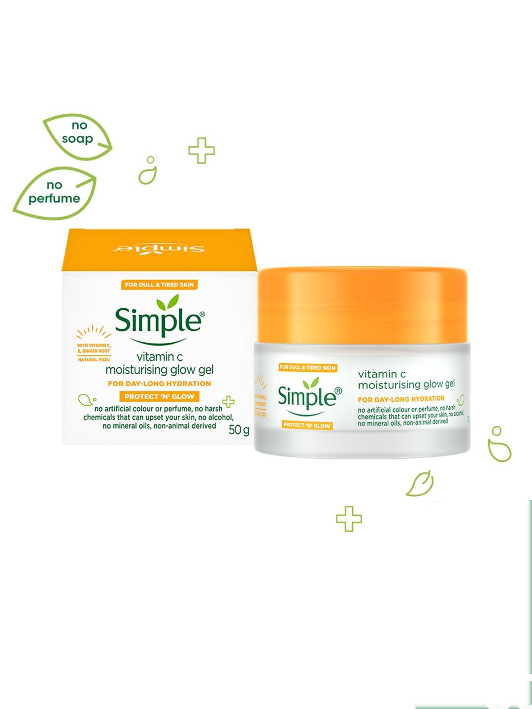 simple protect n glow vitamin c moisturising glow gel with vitamin e & ginger root - 50 g