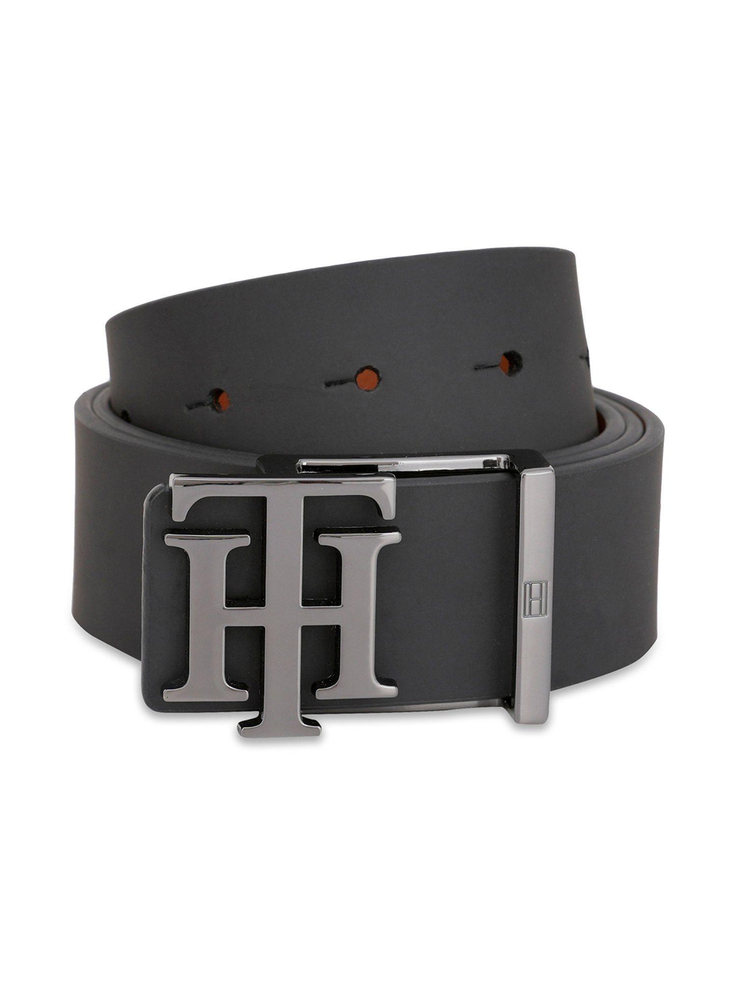 simsbury men reversible leather belt - black & tan