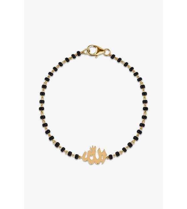 simsum jewellery yellow allah beaded bracelet