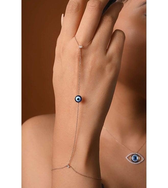 simsum jewellery rose evil eye ringlset