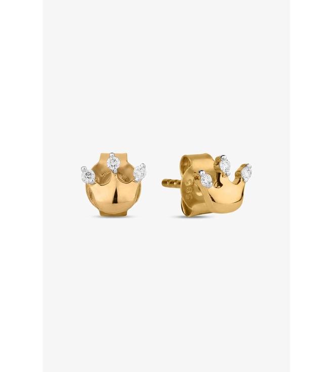 simsum jewellery yellow crown studs