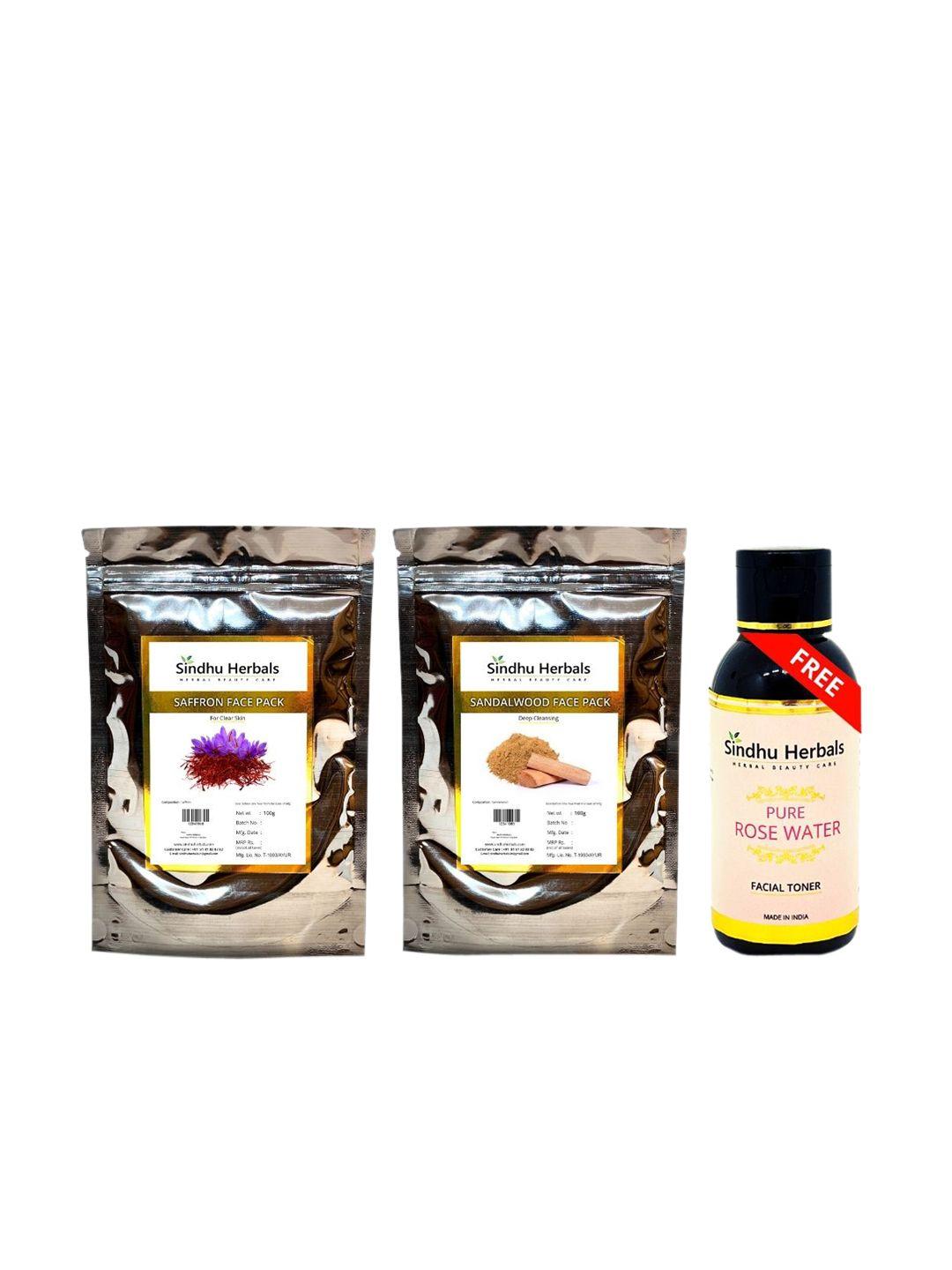 sindhu herbals set of 2 buy saffron & sandalwood face pack 300g