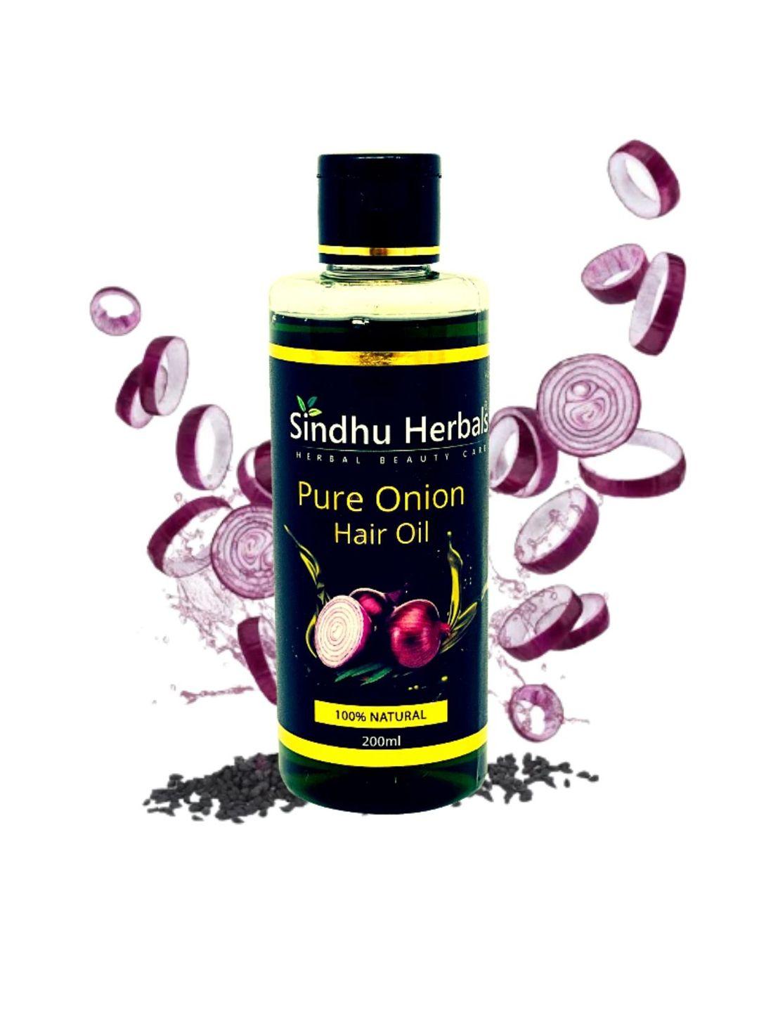 sindhu herbals pure onion hair oil for hair regrowth - 200ml