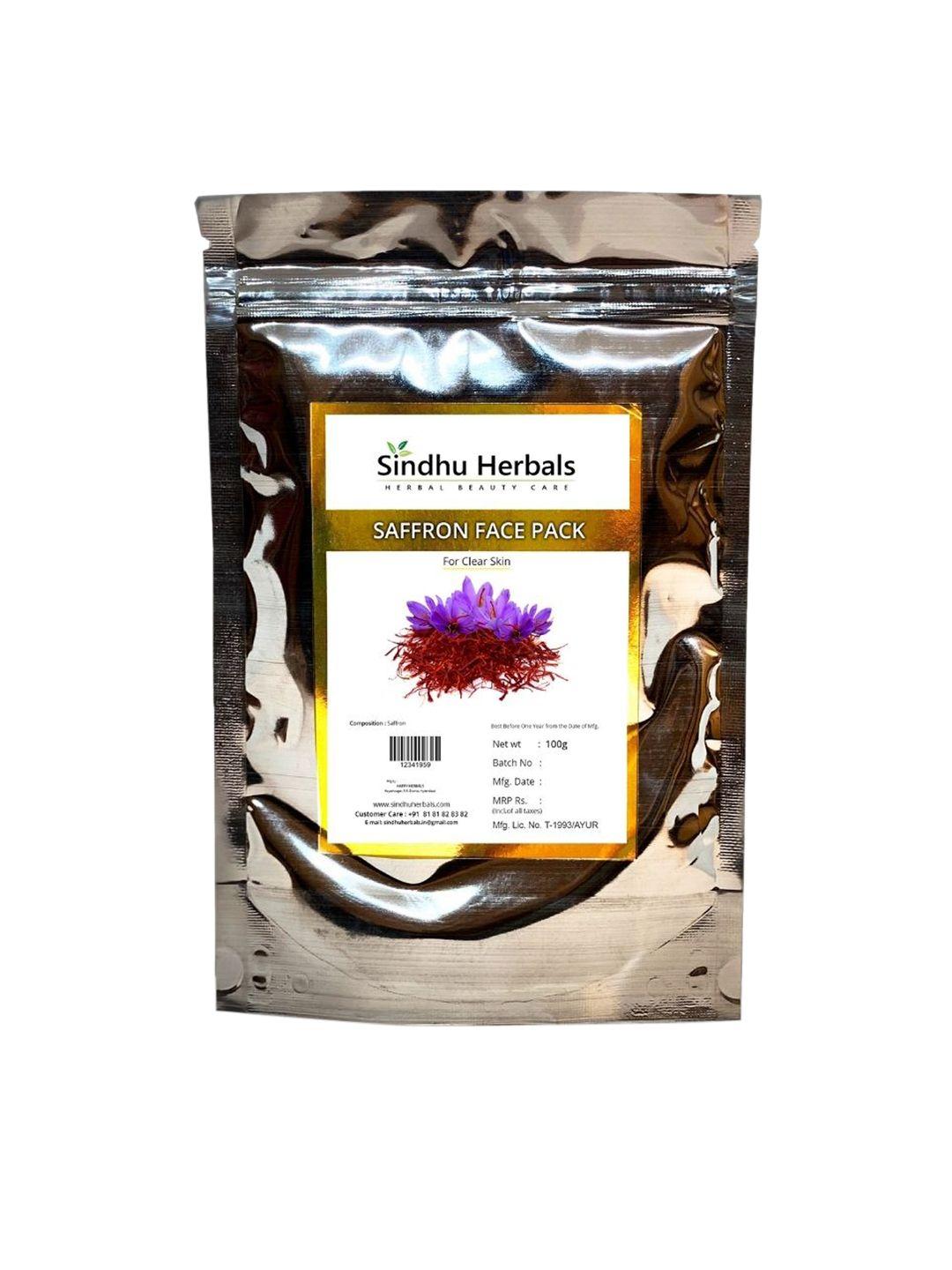 sindhu herbals saffron face pack - 100 g