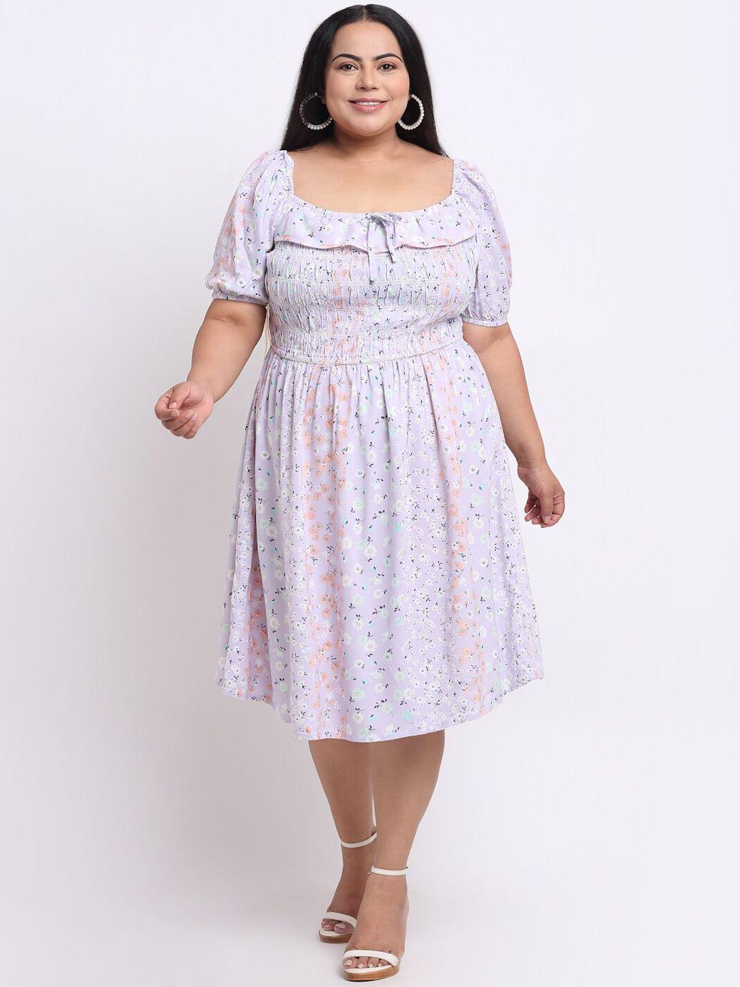 sindrellastorie lavender floral a-line dress