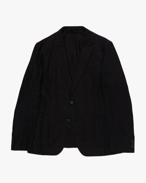single-breasted slim fit blazer with notched lapel