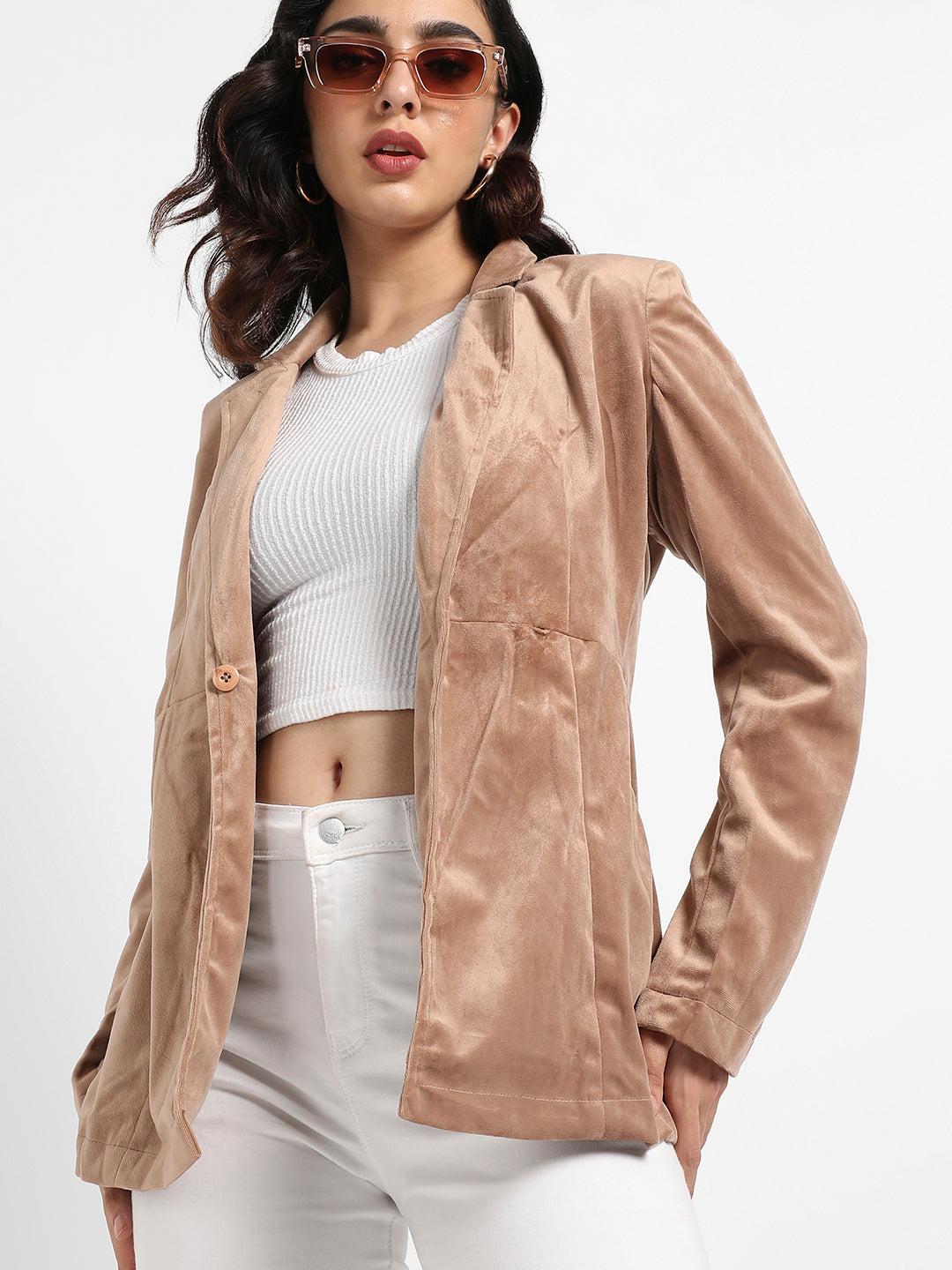 single-breasted blazer with insert pockets