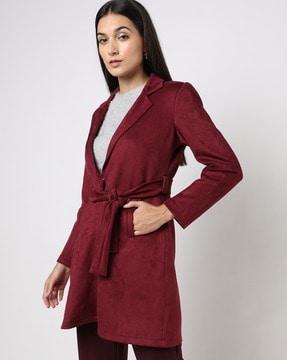 single-breasted trenchcoat with tie-up