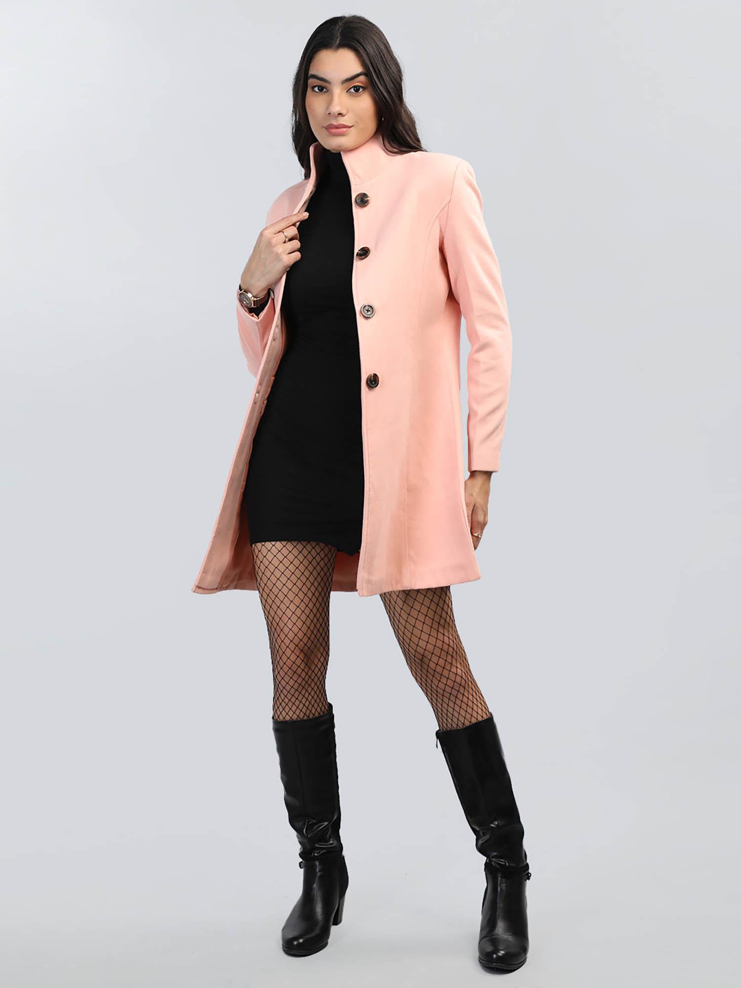 single breasted woolen winter overcoat