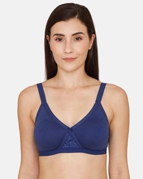 single layered non-wired non-padded full coverage t-shirt bra