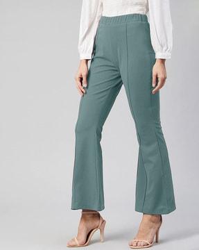 single-pleated pants with elasticated waist