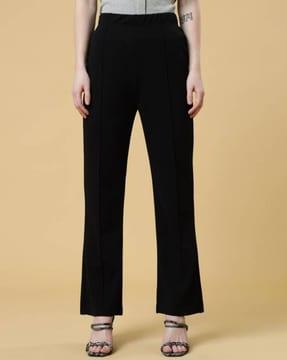 single-pleated pants with elasticated waist