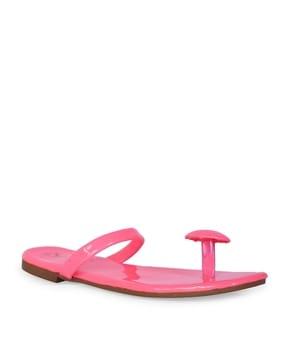 single-strap slip-on flat sandals