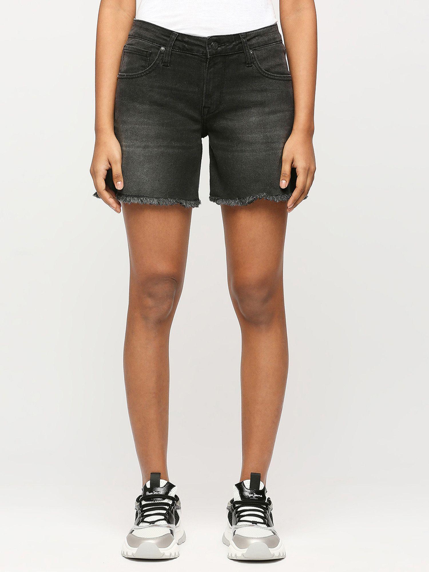 sioux grey mid rise regular fit shorts