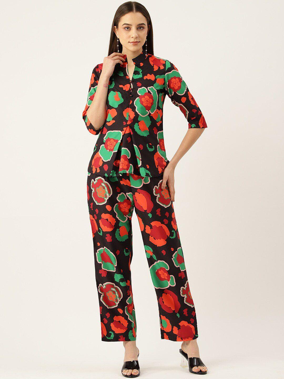 sirikit printed top with trousers