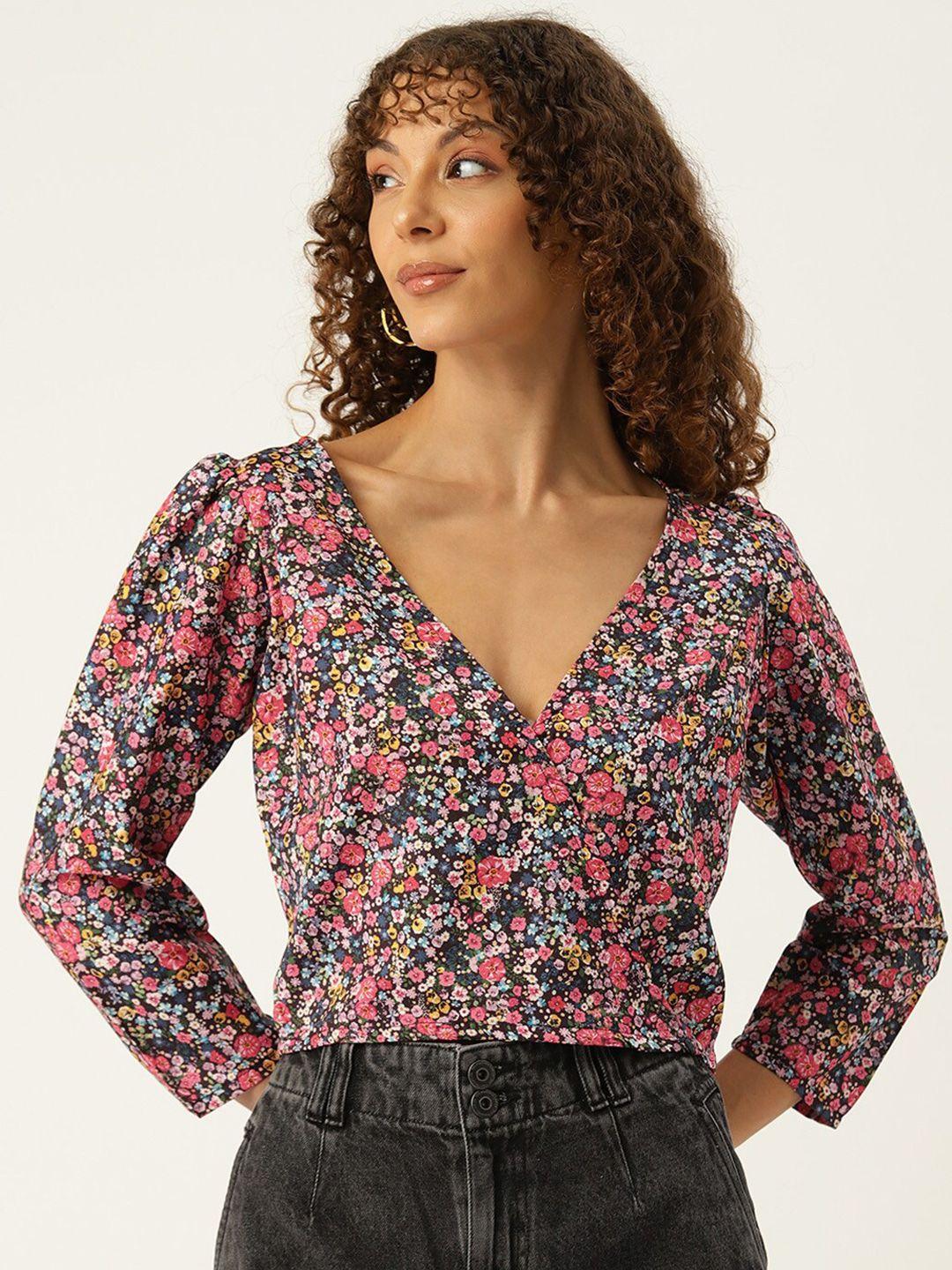 sirikit floral printed crop top