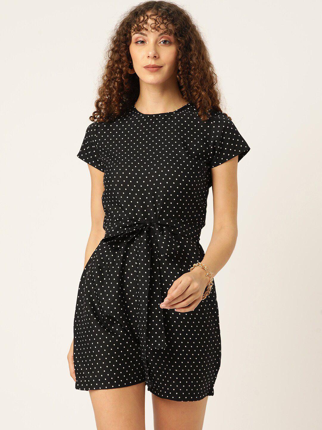 sirikit polka dots printed playsuit