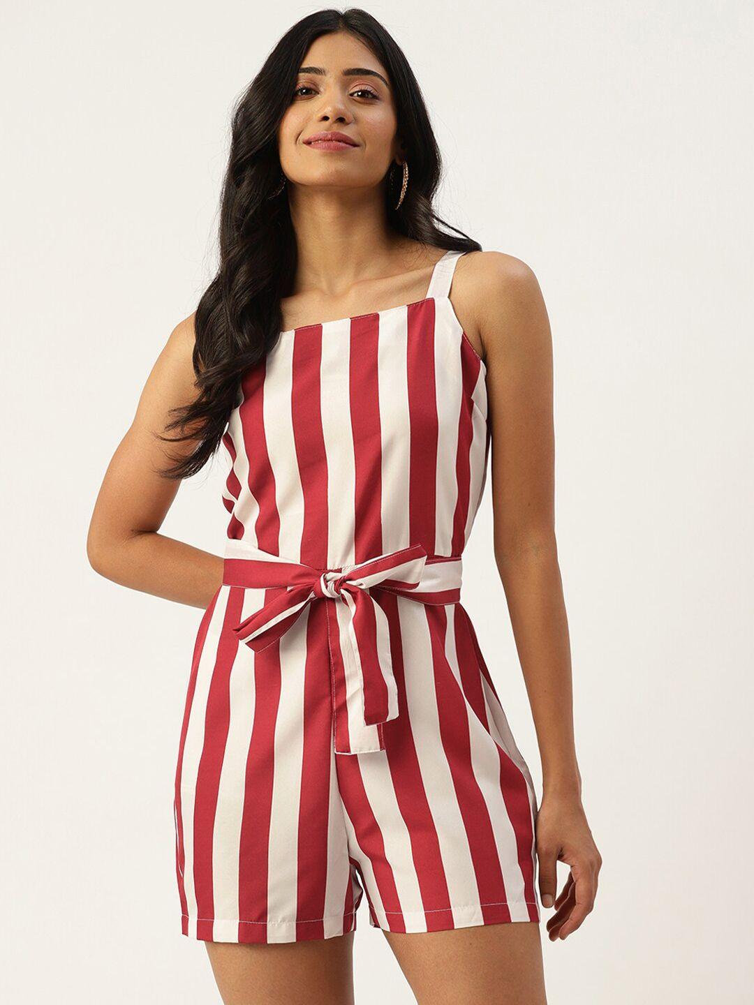 sirikit printed striped jumpsuit