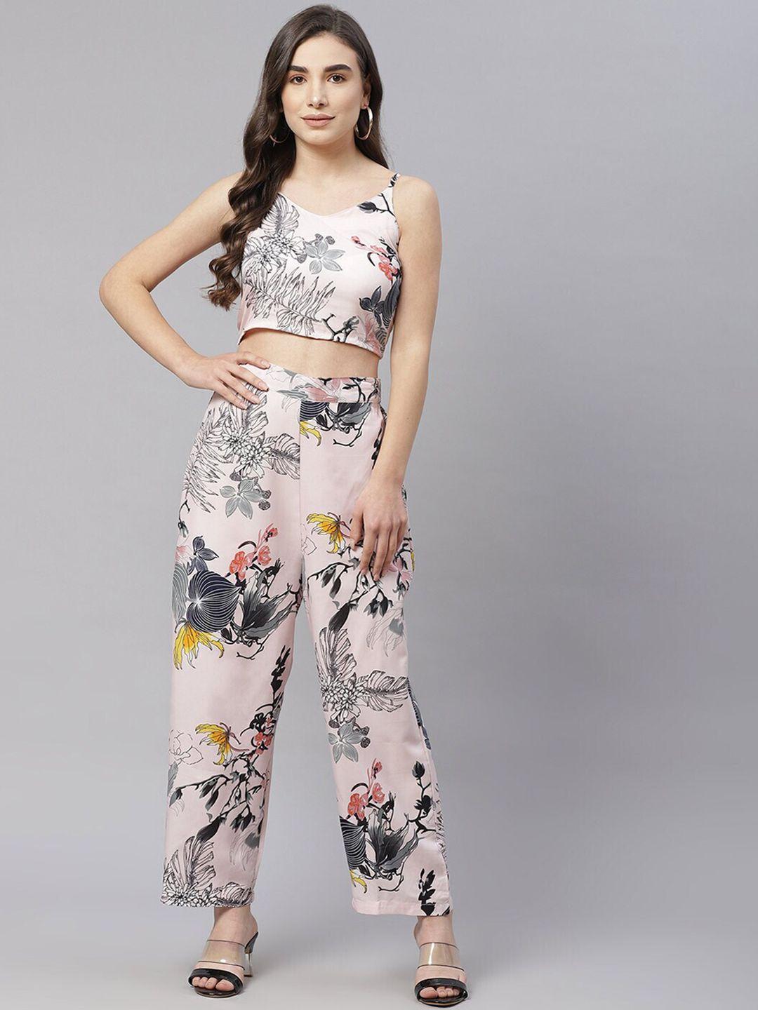 sirikit women printed cropped top & trouser co-ords