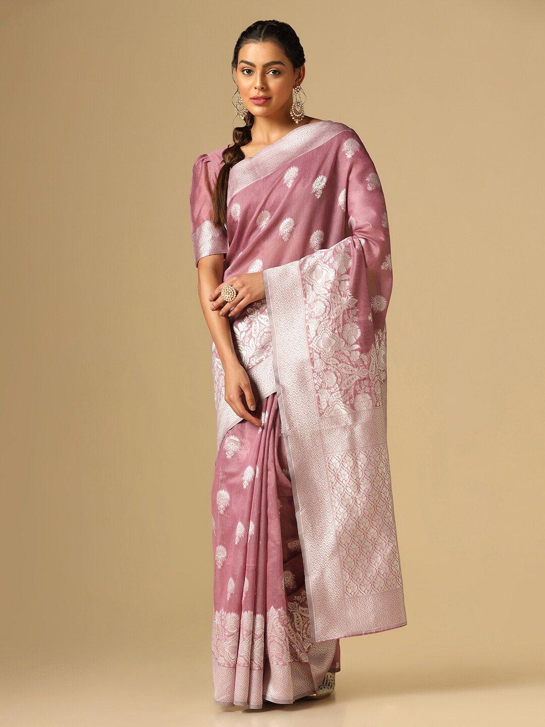 siril ethinic motifs woven design zari saree