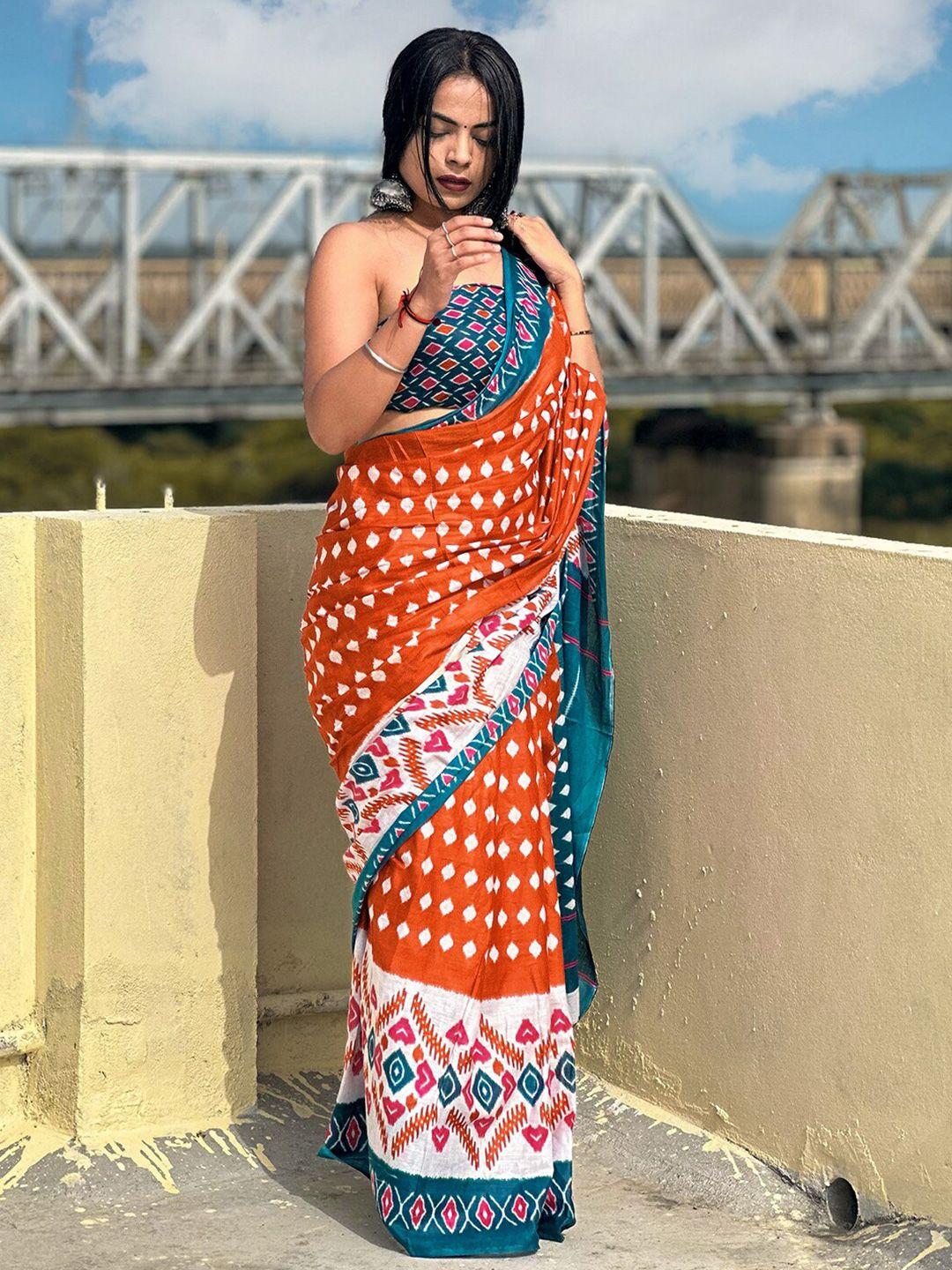 siril ethnic motifs printed saree