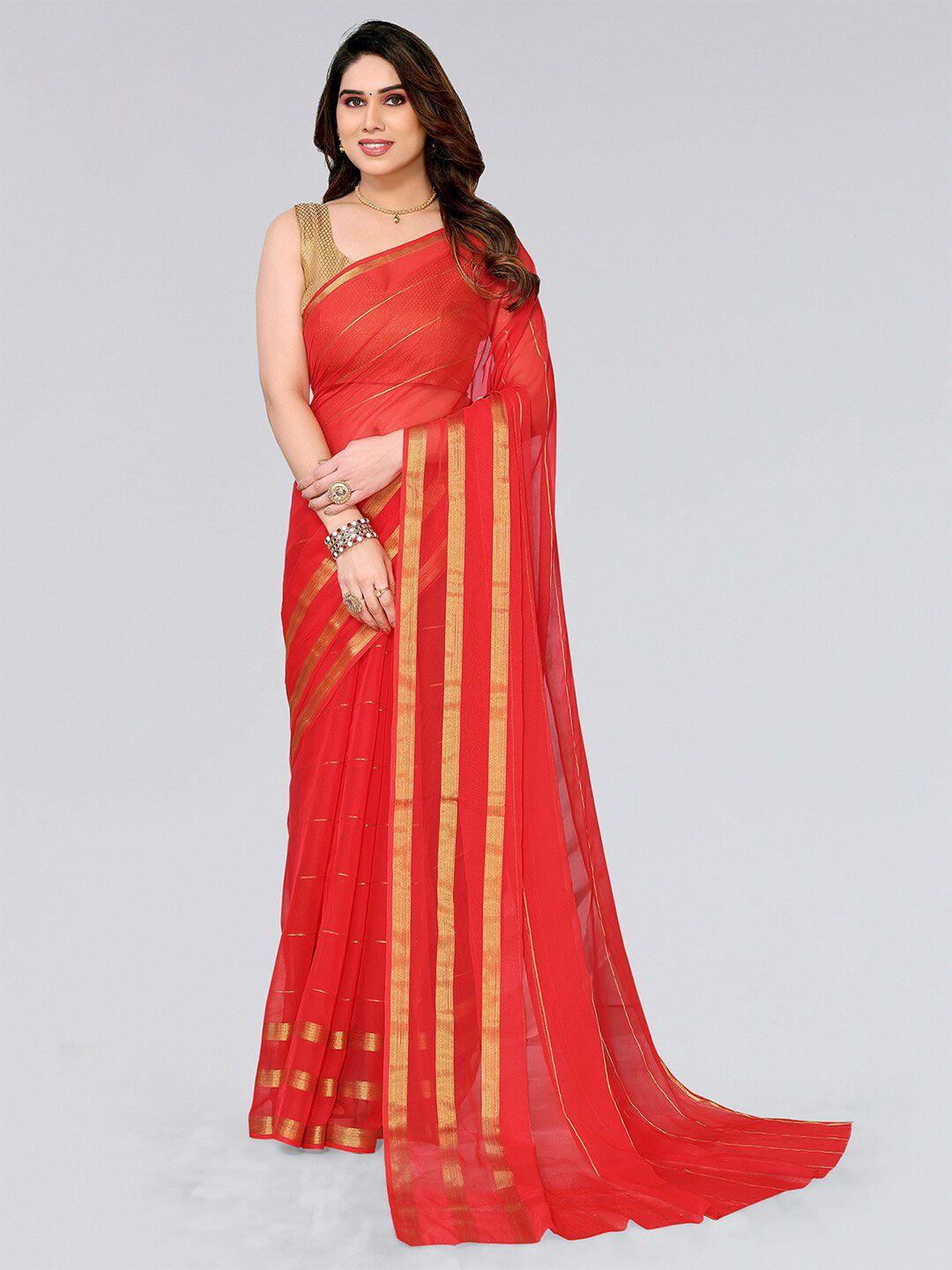 siril striped zari saree