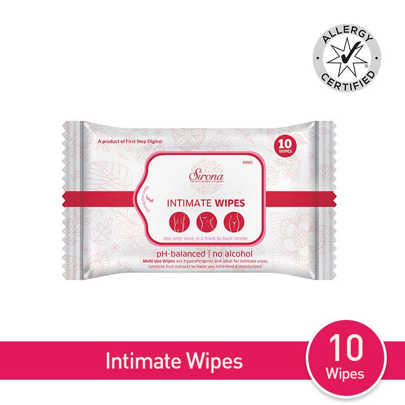sirona natural intimate wet wipes 10 wipes (1 pack 10 wipes)