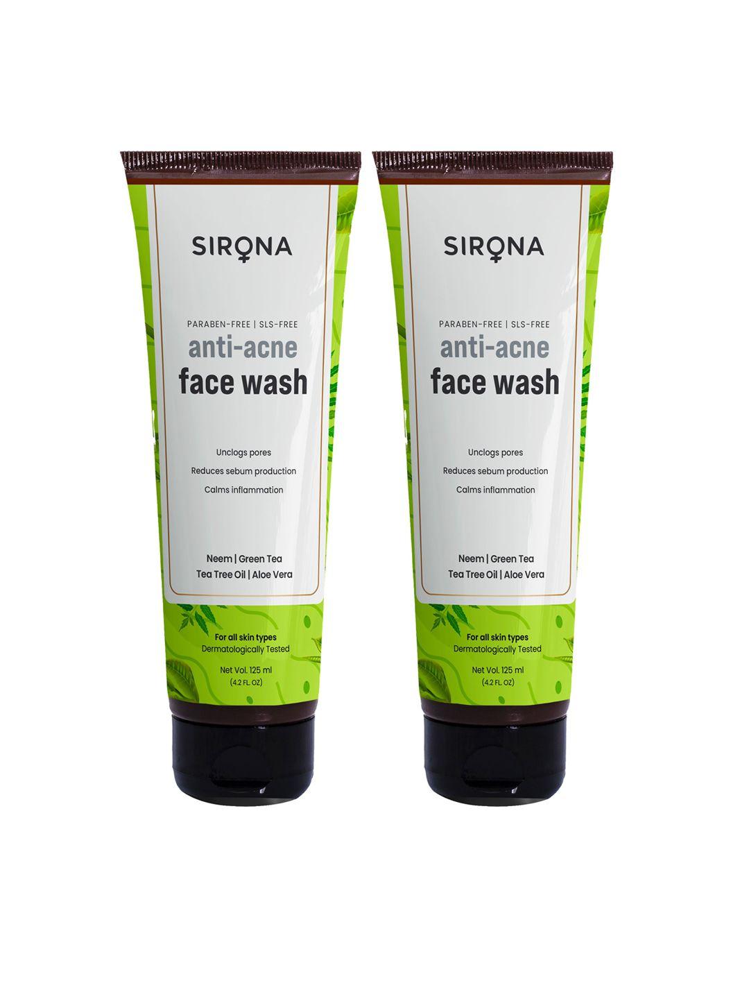 sirona pack of 2 anti acne face wash