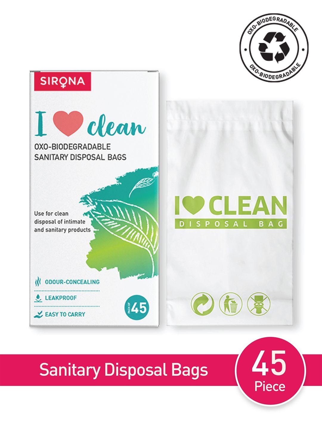 sirona pack of 45 sanitary and diapers disposal bags