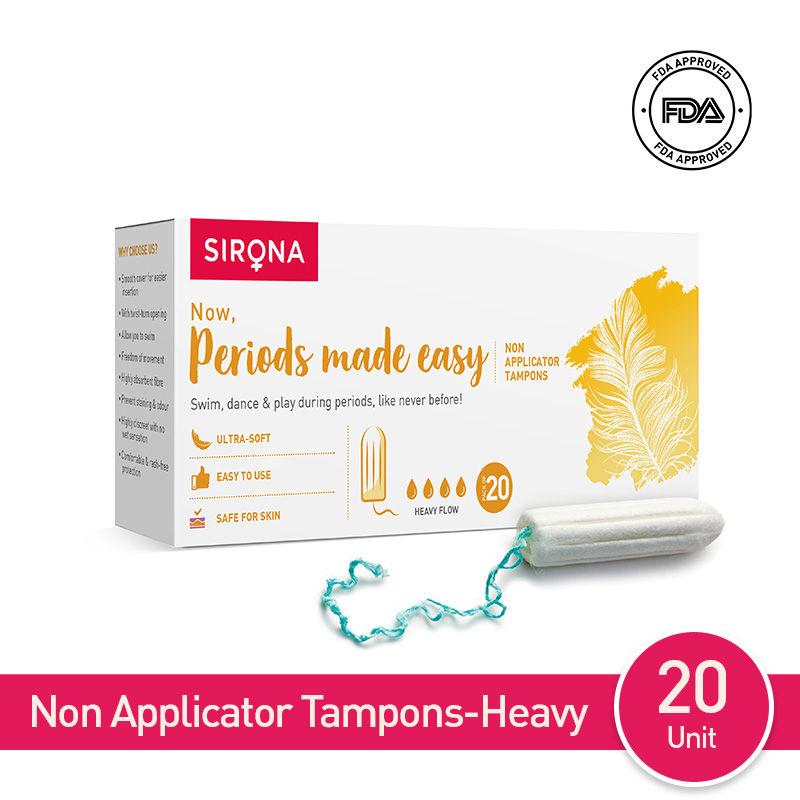 sirona periods made easy tampon - heavy flow (20 pieces)