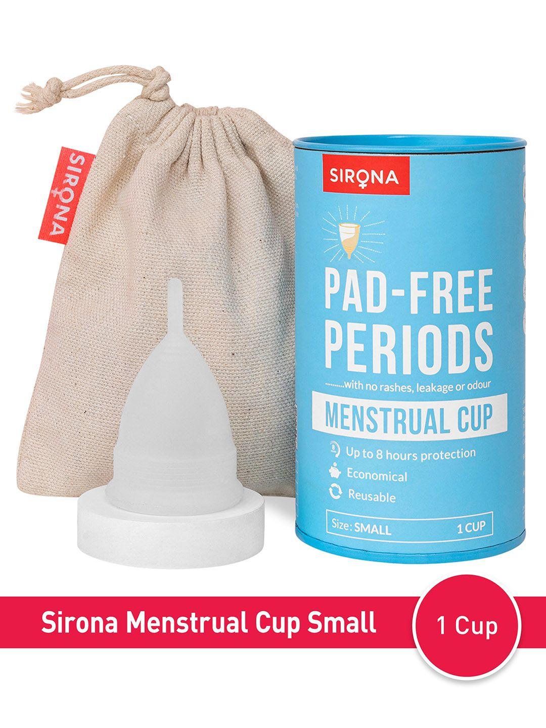 sirona pro soft reusable menstrual cup with fda approved medical grade silicone - small