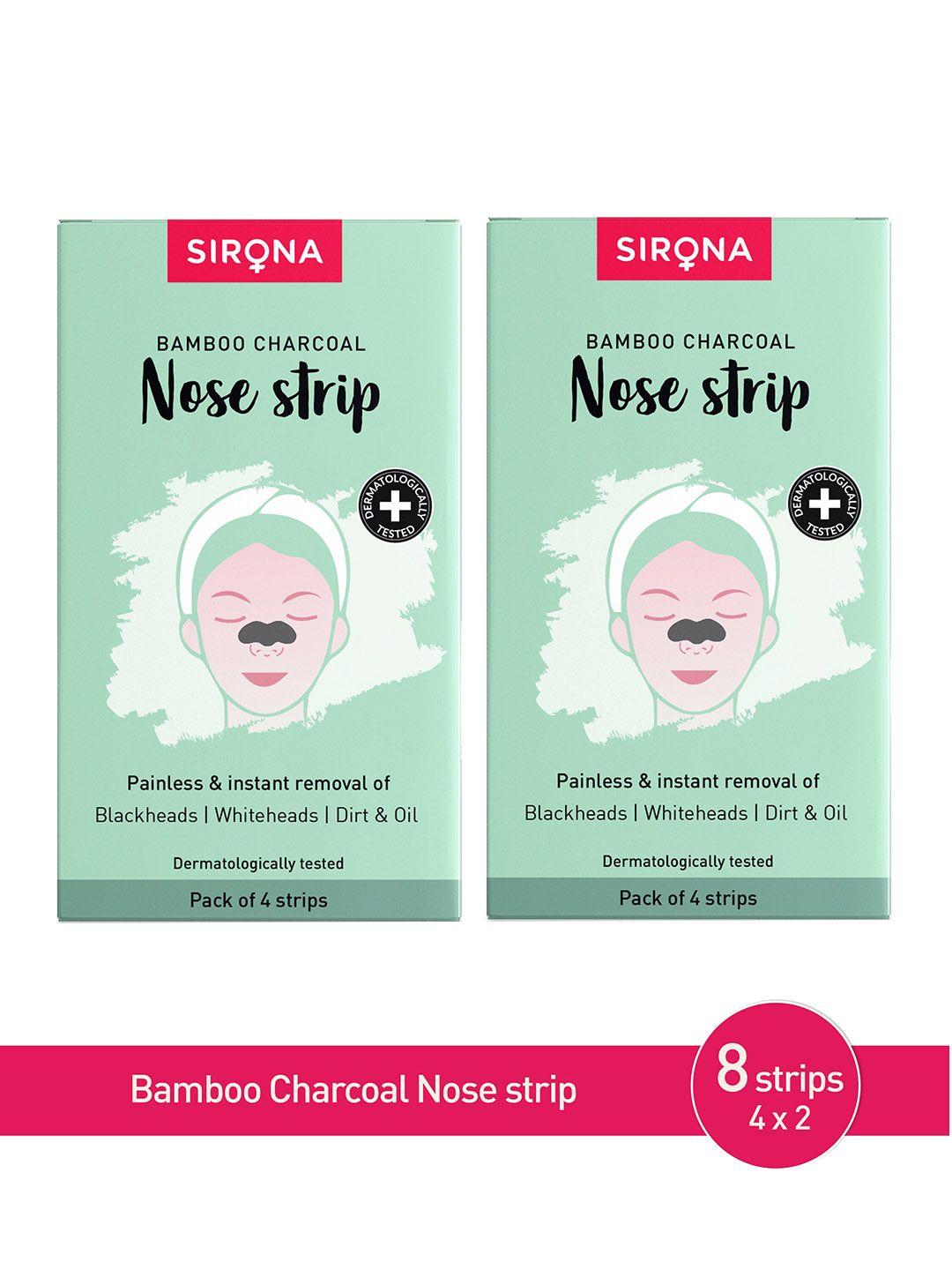 sirona set of 2 natural bamboo charcoal nose strips