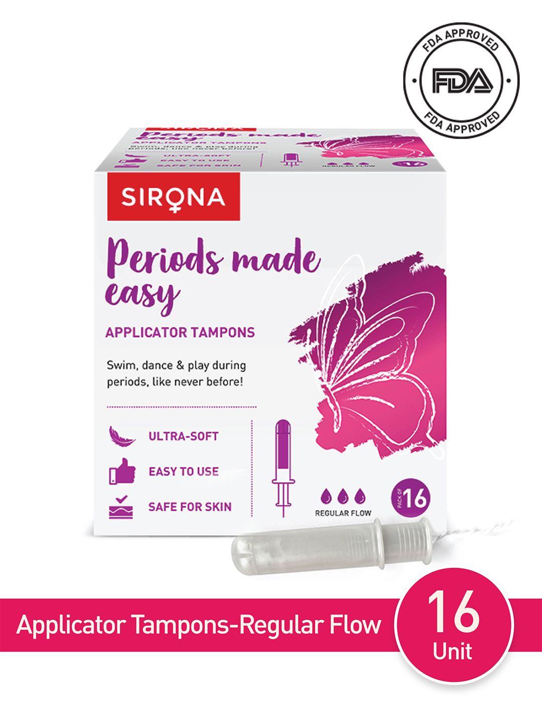 sirona 16 pieces premium applicator tampons