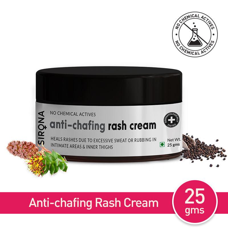 sirona anti-chafing rash cream for women | prevent rashes from sanitary pads waxing and gymming